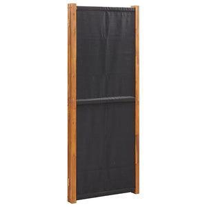Schwarzer Raumteiler 3-teilig 210x180 cm