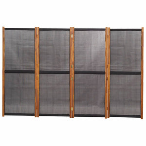 Schwarzer Raumteiler 4-teilig 280x180 cm