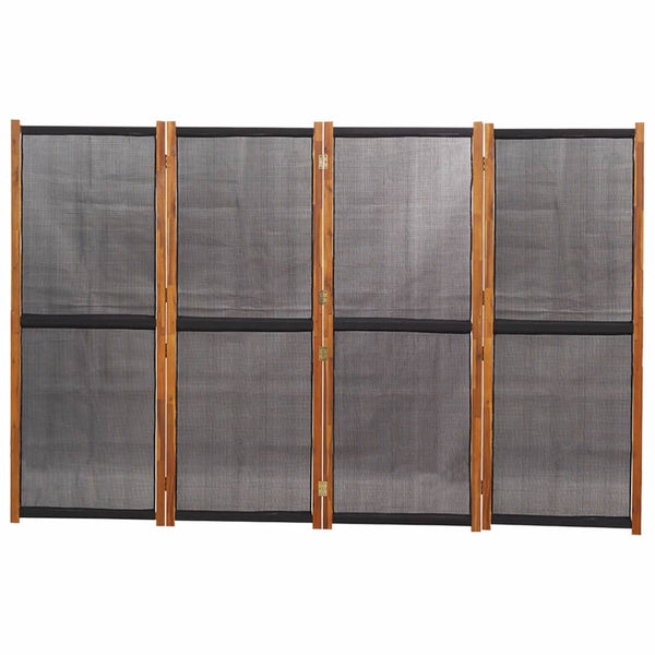 Schwarzer Raumteiler 4-teilig 280x180 cm