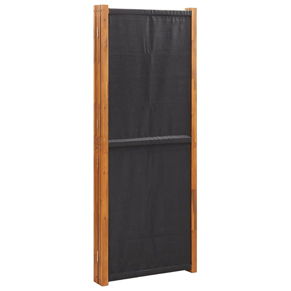 Schwarzer Raumteiler 4-teilig 280x180 cm