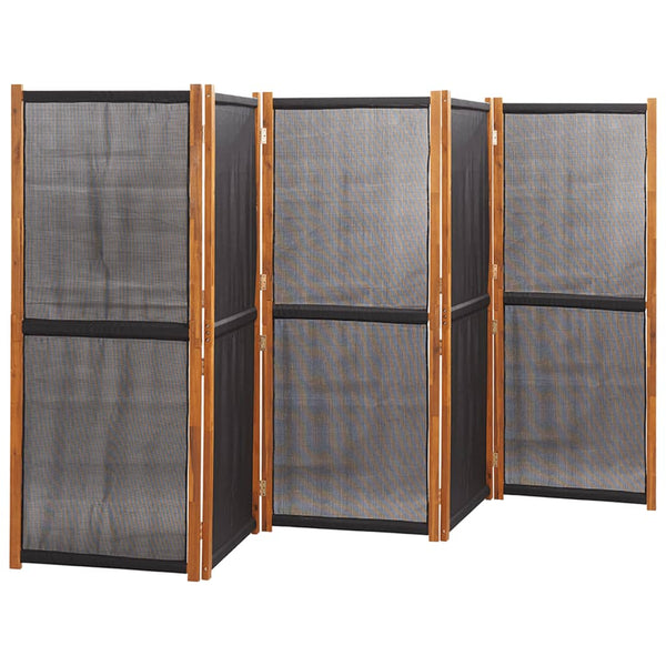Schwarzer Raumteiler 5-teilig 350x180 cm