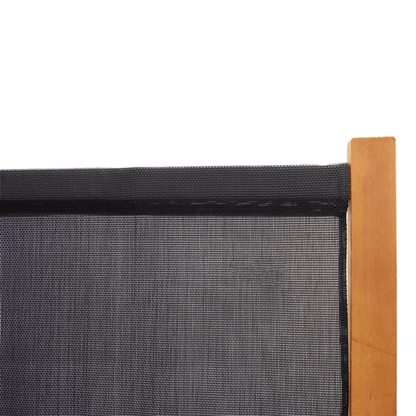 Schwarzer Raumteiler 5-teilig 350x180 cm