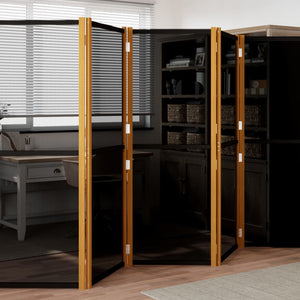 Schwarzer Raumteiler 5-teilig 350x180 cm