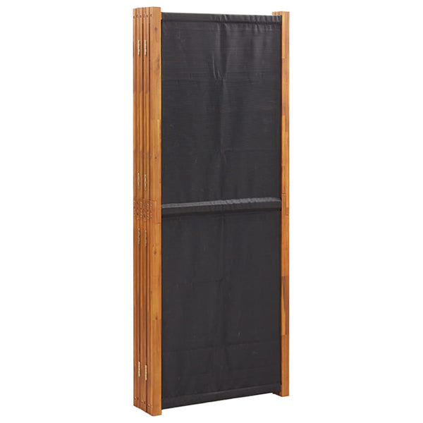 Schwarzer Raumteiler, 6-teilig, 420x180 cm