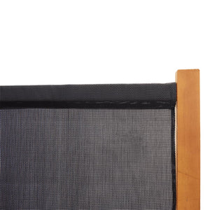 Schwarzer Raumteiler, 6-teilig, 420x180 cm