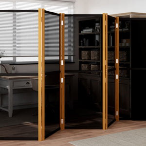 Schwarzer Raumteiler, 6-teilig, 420x180 cm