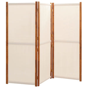 vidaXL Séparateur de pièce à 3 panneaux Crème 210x180 cm