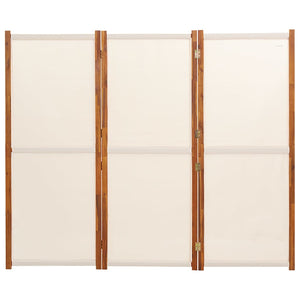 vidaXL Séparateur de pièce à 3 panneaux Crème 210x180 cm