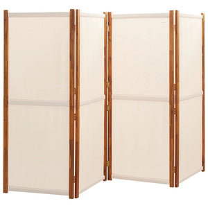 Cremeweißer Raumteiler, 4-teilig, 280x180 cm