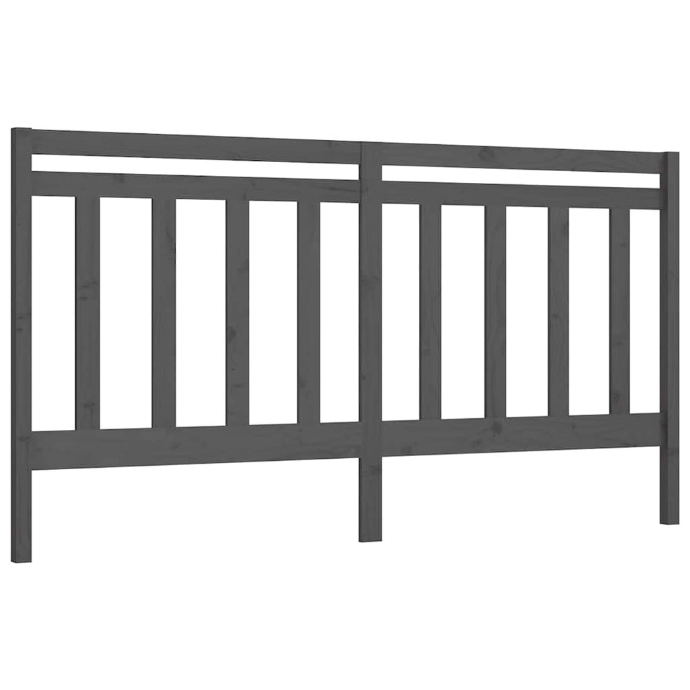 Graues Bettkopfteil 206 cm Kiefer Massivholz