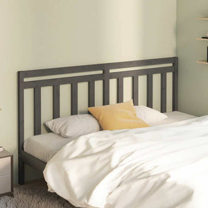 Graues Bettkopfteil 206 cm Kiefer Massivholz