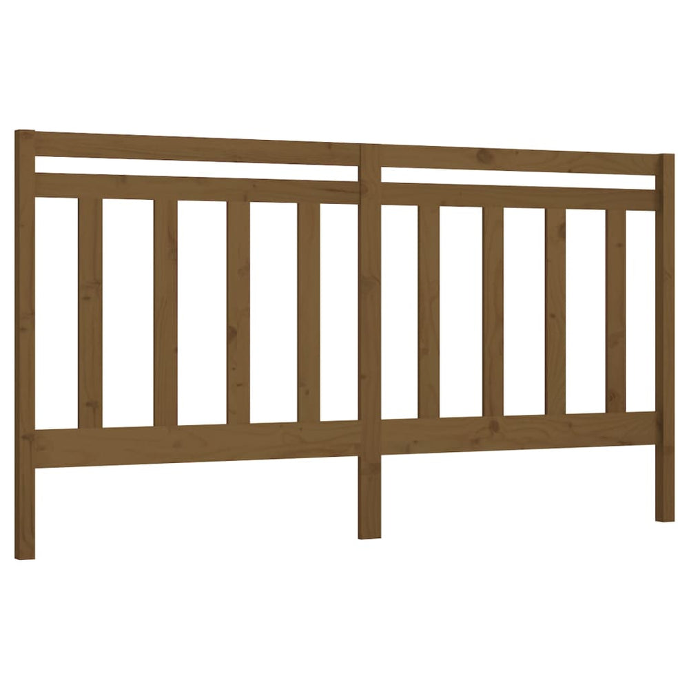 Honigbraunes Kiefer Massivholz Bettkopfteil 206 cm