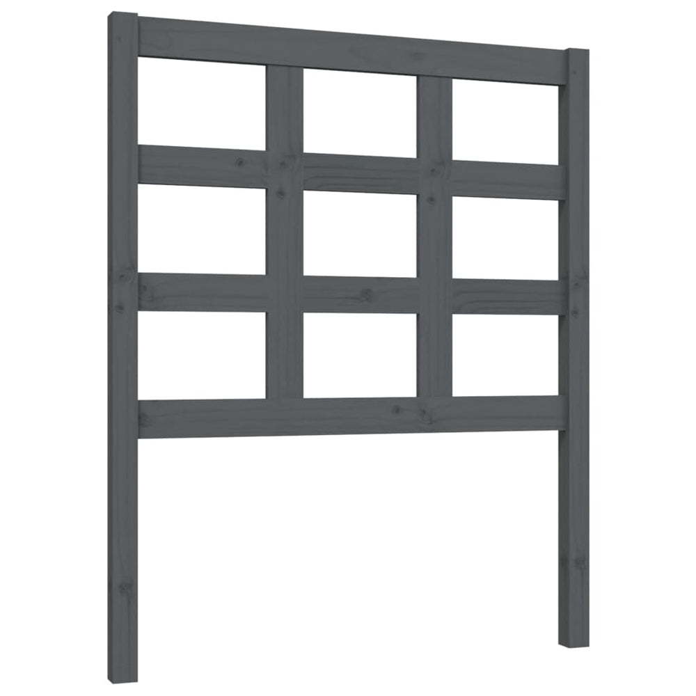 vidaXL Tête de lit Gris 80,5x4x100 cm Bois de pin massif
