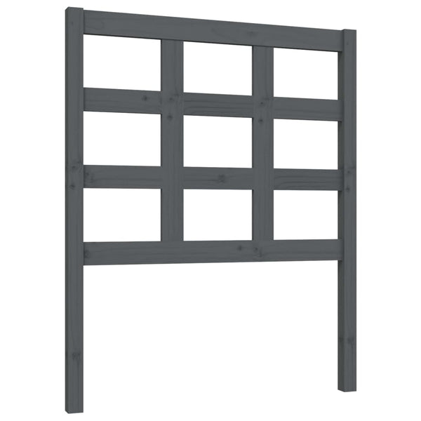 Graues Kiefer Massivholz Kopfteil 80,5cm