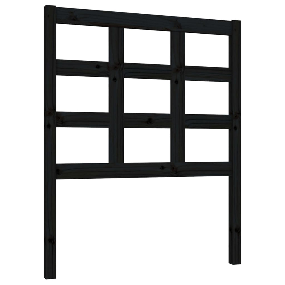 vidaXL Tête de lit Noir 80,5x4x100 cm Bois de pin massif
