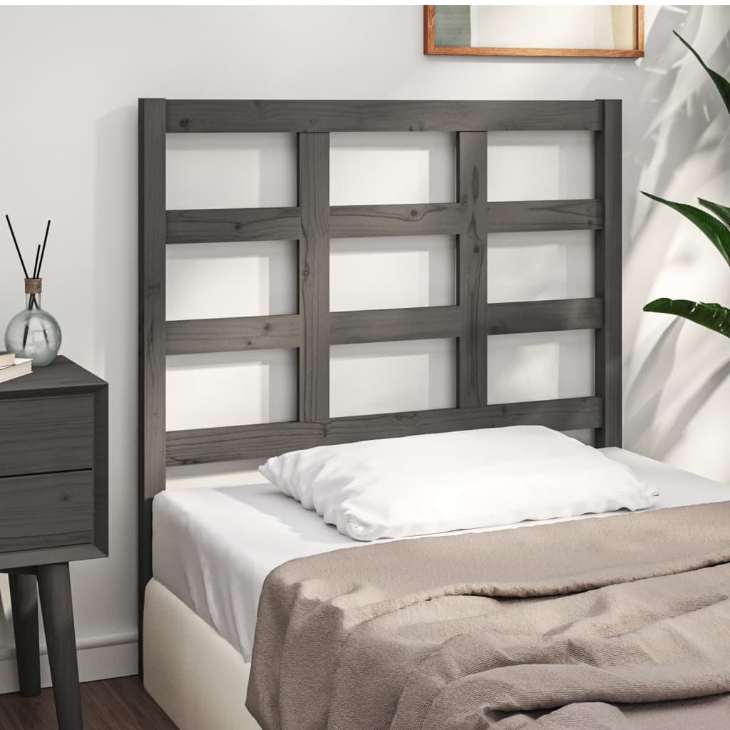 Graues Kiefer Massivholz Kopfteil 95,5cm