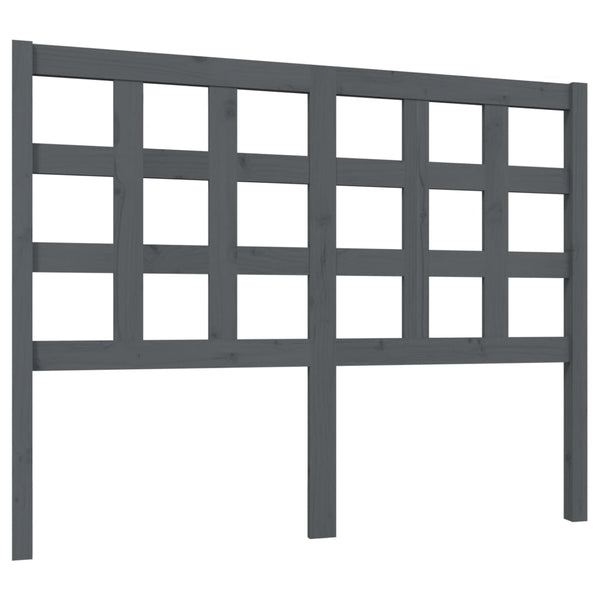 Graues Kiefer Massivholz Kopfteil 125,5 cm