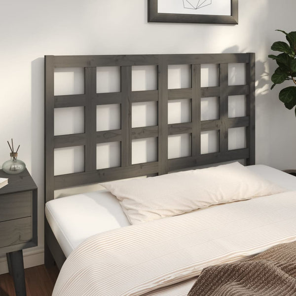 Graues Kiefer Massivholz Kopfteil 125,5 cm
