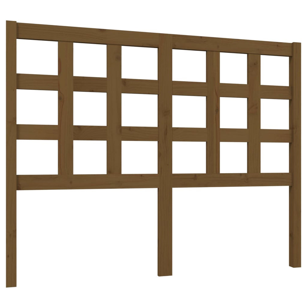 Honigbraunes Kiefer Massivholz Kopfteil 125,5cm