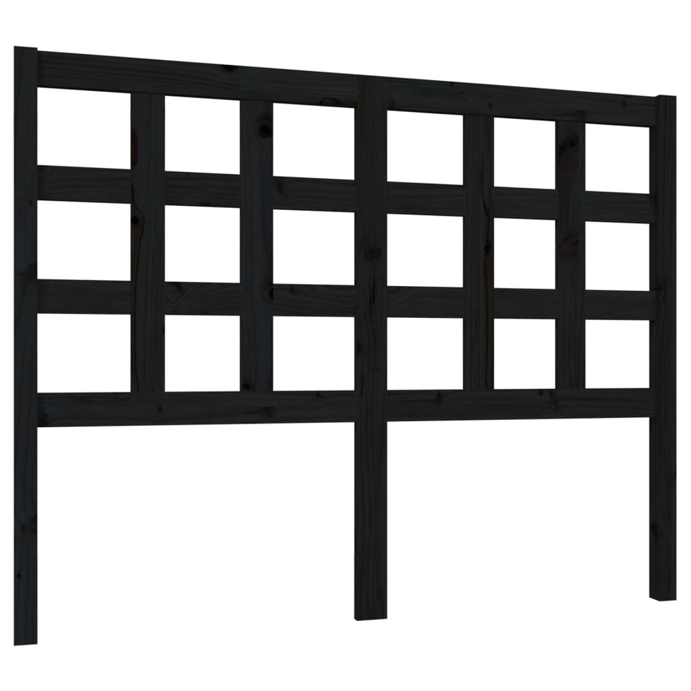 vidaXL Tête de lit Noir 125,5x4x100 cm Bois de pin massif
