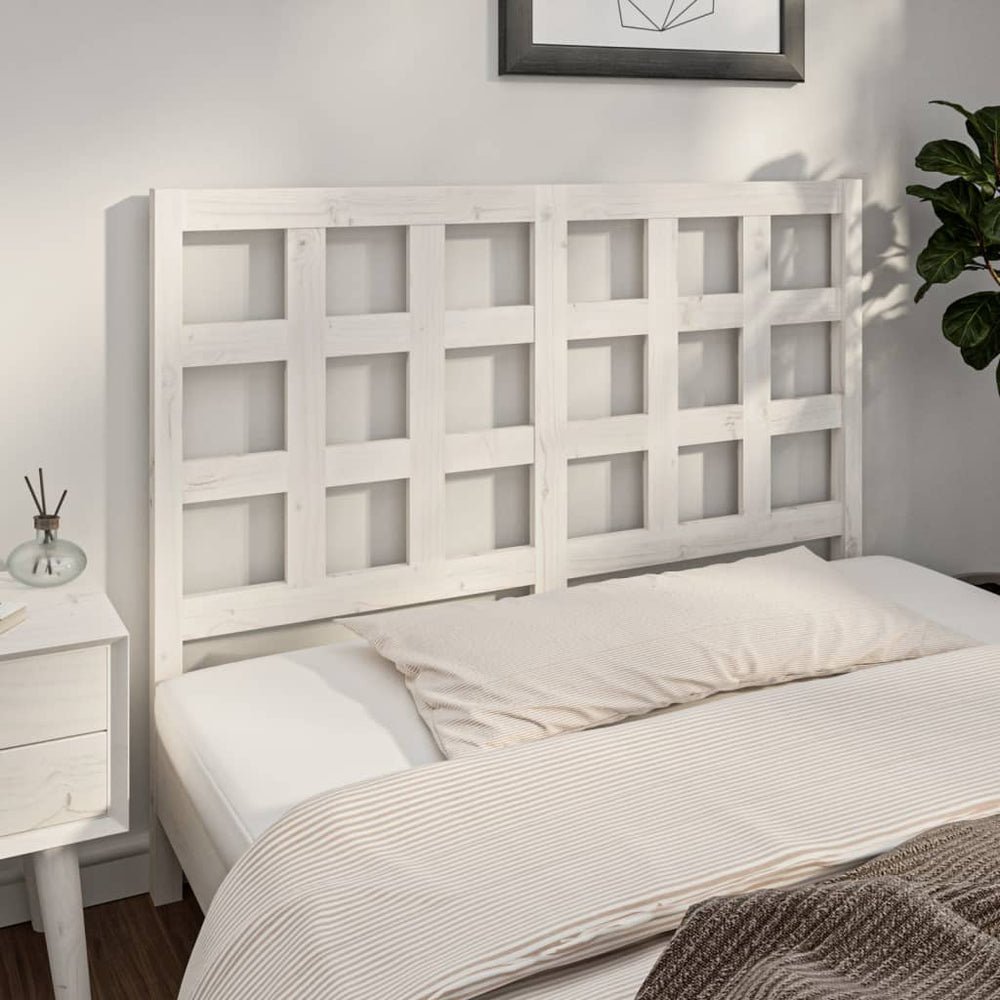 vidaXL Tête de lit Blanc 140,5x4x100 cm Bois de pin massif