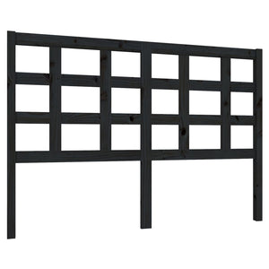 Schwarzes Kiefer Massivholz Kopfteil 140,5 cm