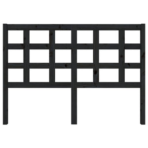 Schwarzes Kiefer Massivholz Kopfteil 140,5 cm