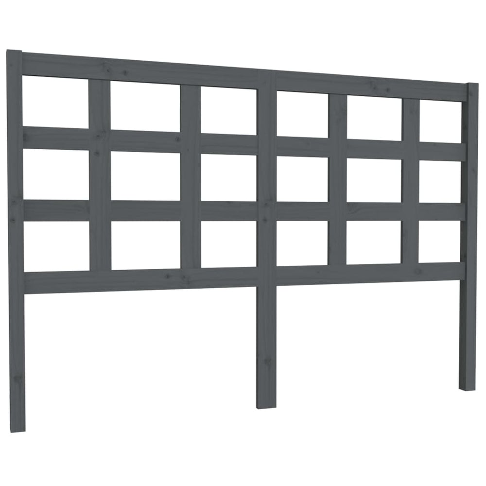 vidaXL Tête de lit gris 145,5x4x100 cm bois de pin massif