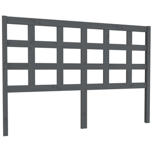 Graues Kiefer Massivholz Kopfteil 145,5 cm