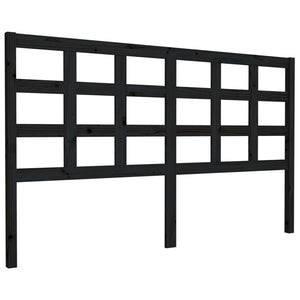 Schwarzes Kopfteil 165,5 cm Kiefer Massivholz