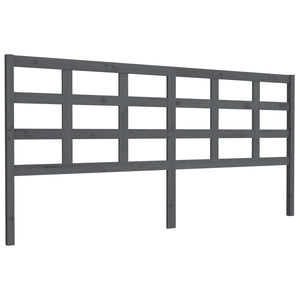 vidaXL Tête de lit gris 205,5x4x100 cm Bois de pin massif