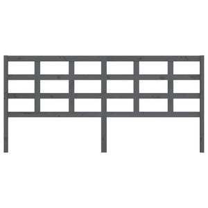 vidaXL Tête de lit gris 205,5x4x100 cm Bois de pin massif