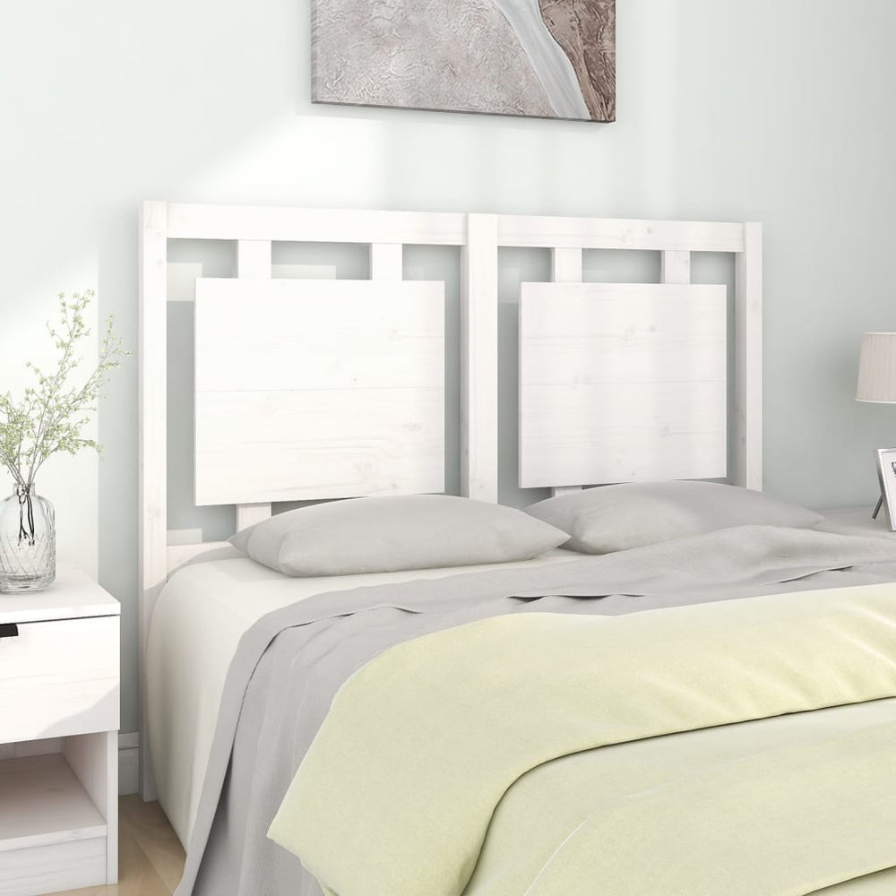 vidaXL Tête de lit Blanc 125,5x4x100 cm Bois de pin massif