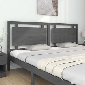 Graues Kiefer Massivholz Kopfteil 205,5cm