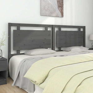 Graues Kiefer Massivholz Kopfteil 205,5cm