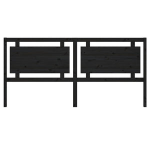 vidaXL Tête de lit Noir 205,5x4x100 cm Bois de pin massif