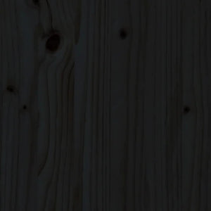 vidaXL Tête de lit Noir 205,5x4x100 cm Bois de pin massif