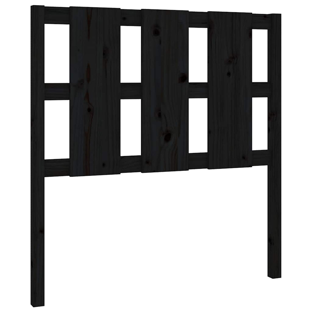 Schwarzes Bettkopfteil 105,5 cm Kiefer Massivholz
