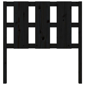 Schwarzes Bettkopfteil 105,5 cm Kiefer Massivholz