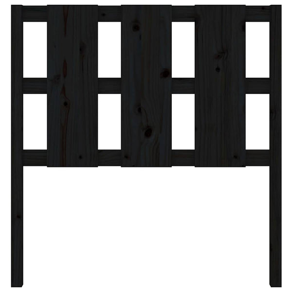 Schwarzes Bettkopfteil 105,5 cm Kiefer Massivholz