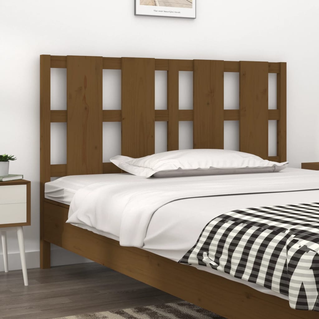 Honigbraunes Kiefer Massivholz Kopfteil 140cm