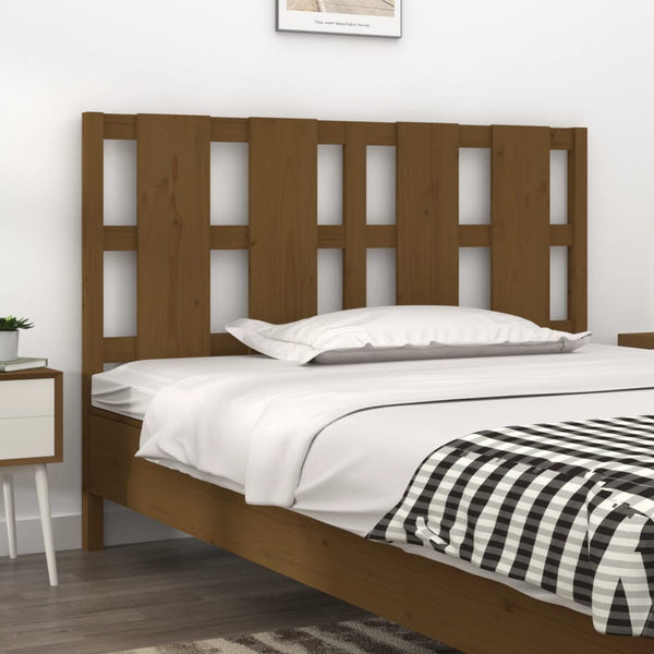 Honigbraunes Kiefer Massivholz Kopfteil 140cm