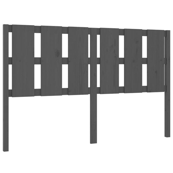 Graues Bett Kopfteil Kiefer Massivholz 155,5cm