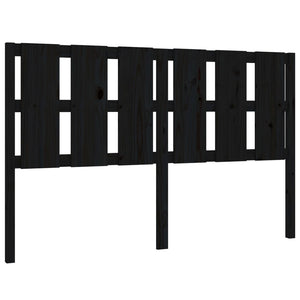 Schwarzes Bett Kopfteil 155,5cm Kiefer Massivholz