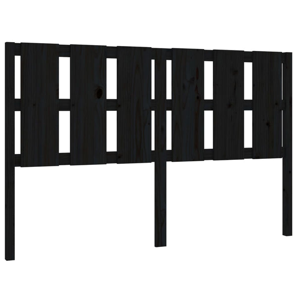 Schwarzes Bett Kopfteil 155,5cm Kiefer Massivholz