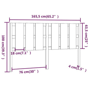 Graues Kiefer Massivholz Kopfteil 165,5cm