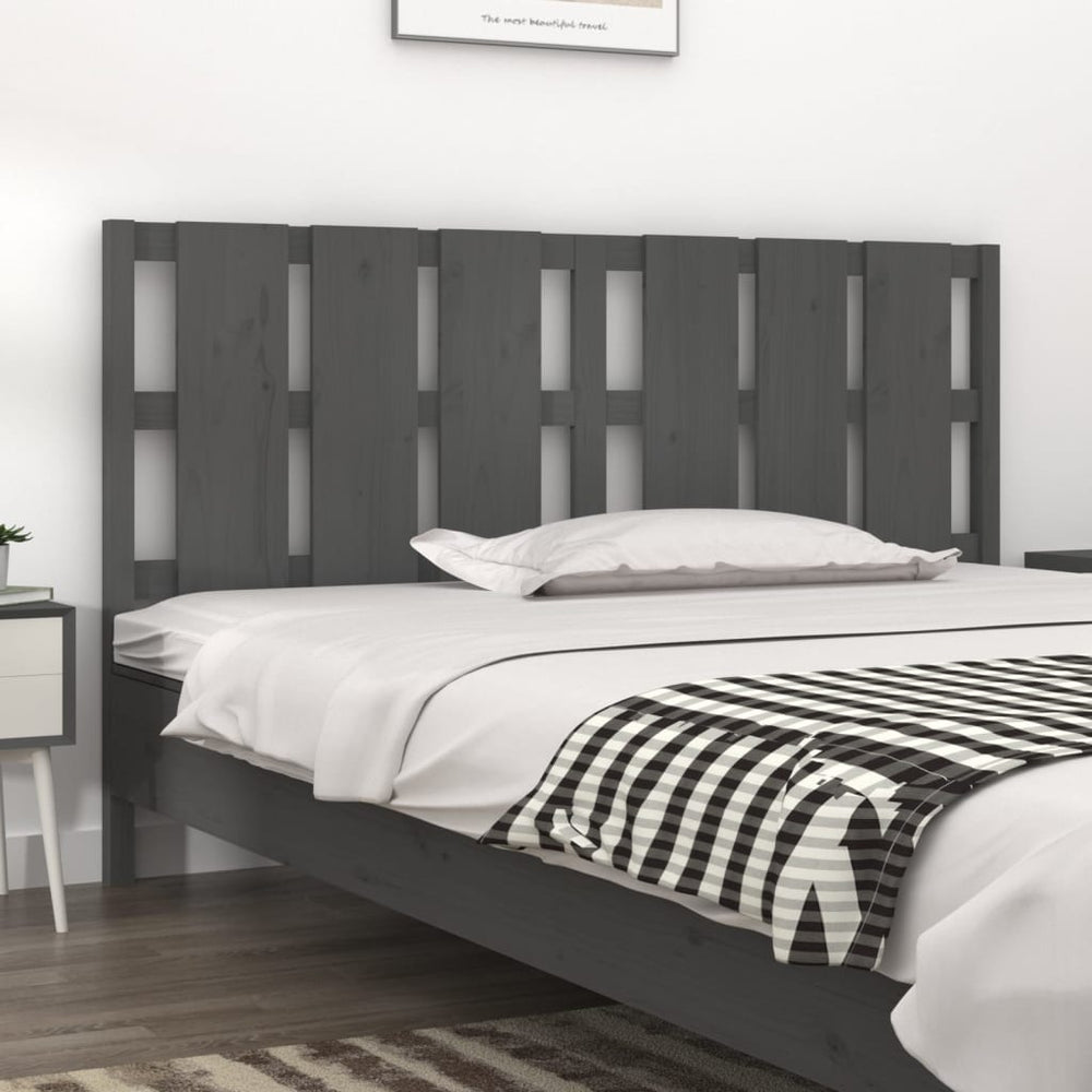 vidaXL Tête de lit gris 165,5x4x100 cm pin massif