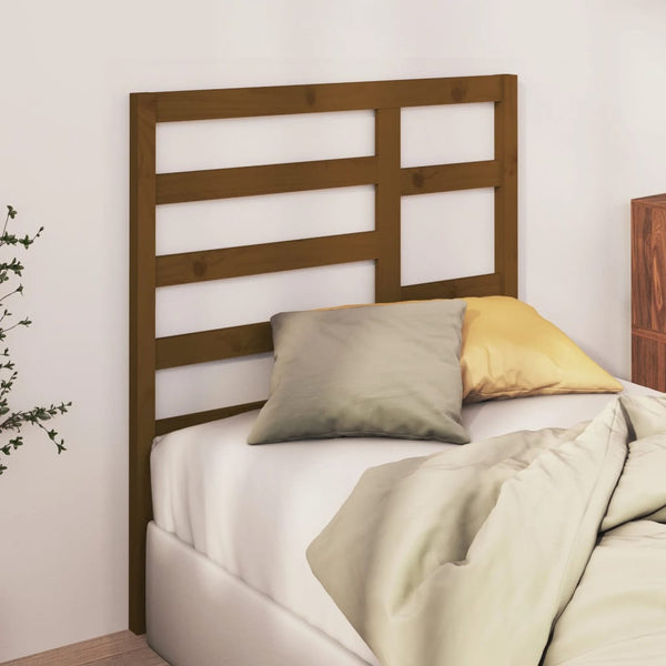 Honigbraunes Kiefer Massivholz Bettkopfteil 81 cm