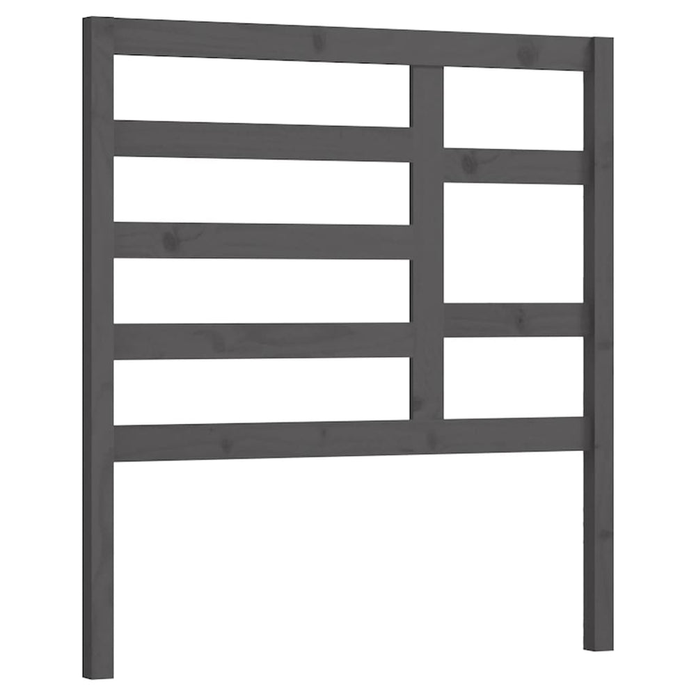 Graues Bett Kopfteil Kiefer Massivholz 96 cm