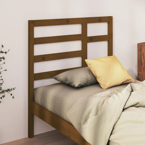 Honigbraunes Bett-Kopfteil Kiefer Massivholz 96cm